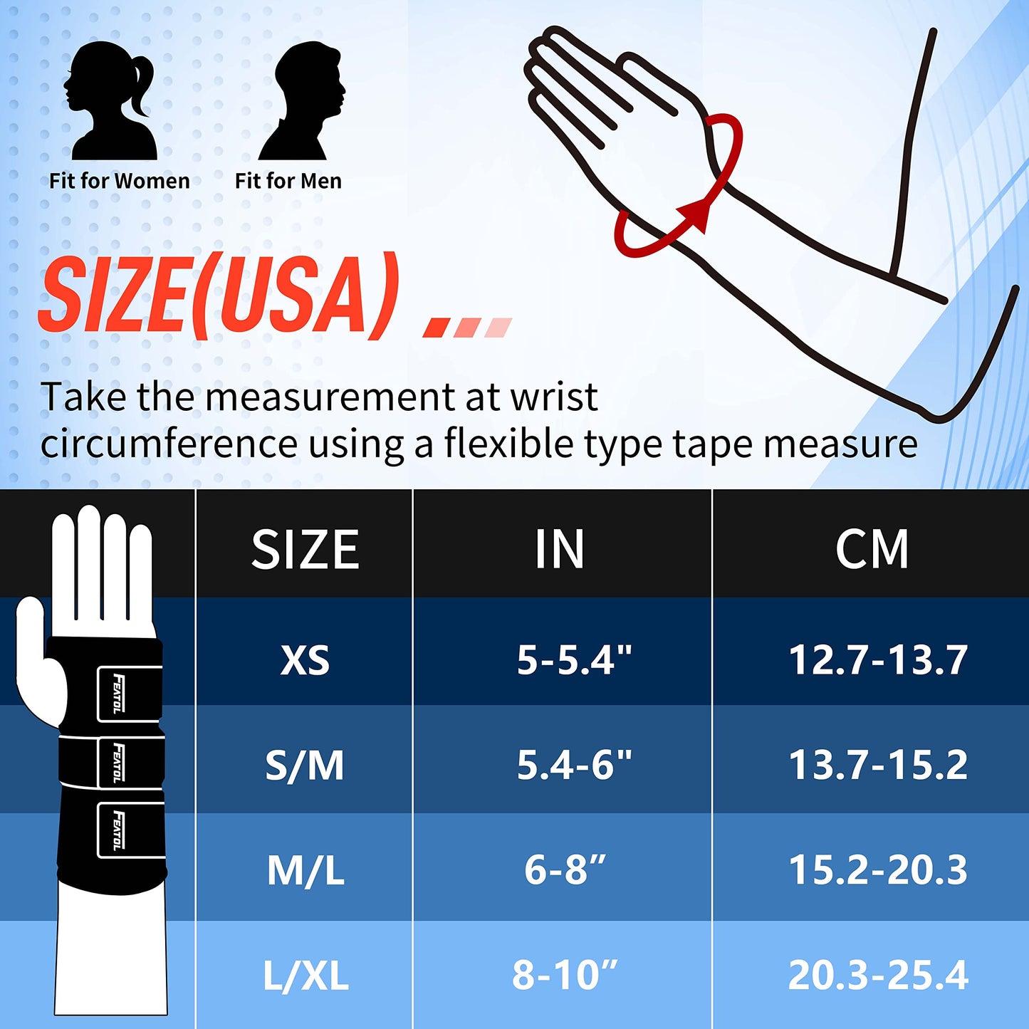 FEATOL Wrist Brace for Sprained Wrist Kids, Wrist Support Brace Sleeping with Metal Splints Right Hand, X/Small for Kid, Women and Men, Adjustable Arm Hand Support for Sprained Tendonitis, Arthritis, Injuries, Wrist Pain