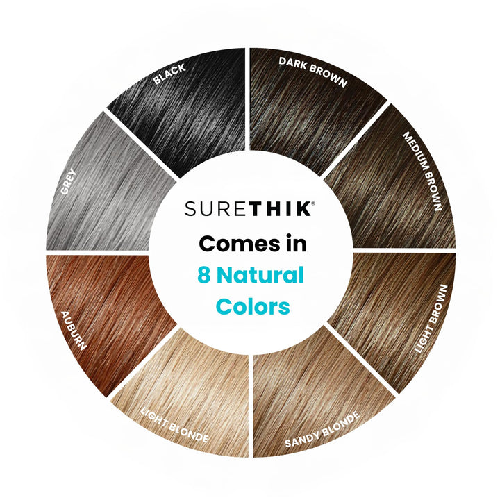 SURETHIK Medium Brown Hair Fibers for Thinning , Building Hair Fibers, Instantly Fuller Looking for Men & Women, 30g