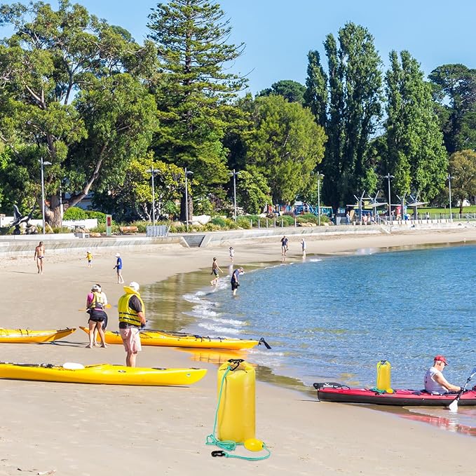 4 Pcs Sand Anchor 20 L 2 in 1 PWC Waterproof Dry Bag with Adjustable Buoy Kayak Anchor for Hiking, Camping, Water Sports, Small Boats, Power Watercrafts, Canoes, Seadoo and Swim Mat