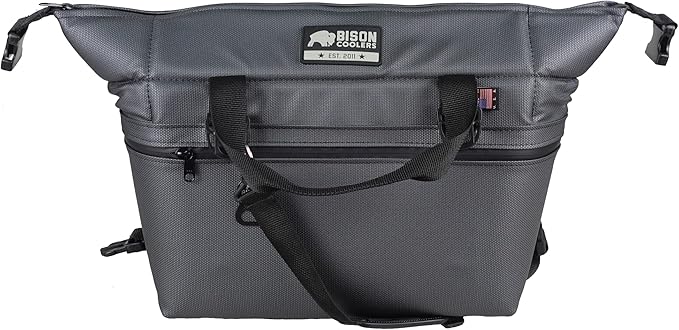 Bison Coolers Softpak Series, Made in USA, Soft Cooler Bag Insulated Leak Proof for Beach, Travel, Camping, Picnic, Car, Trips, 24+ Hour Ice Retention