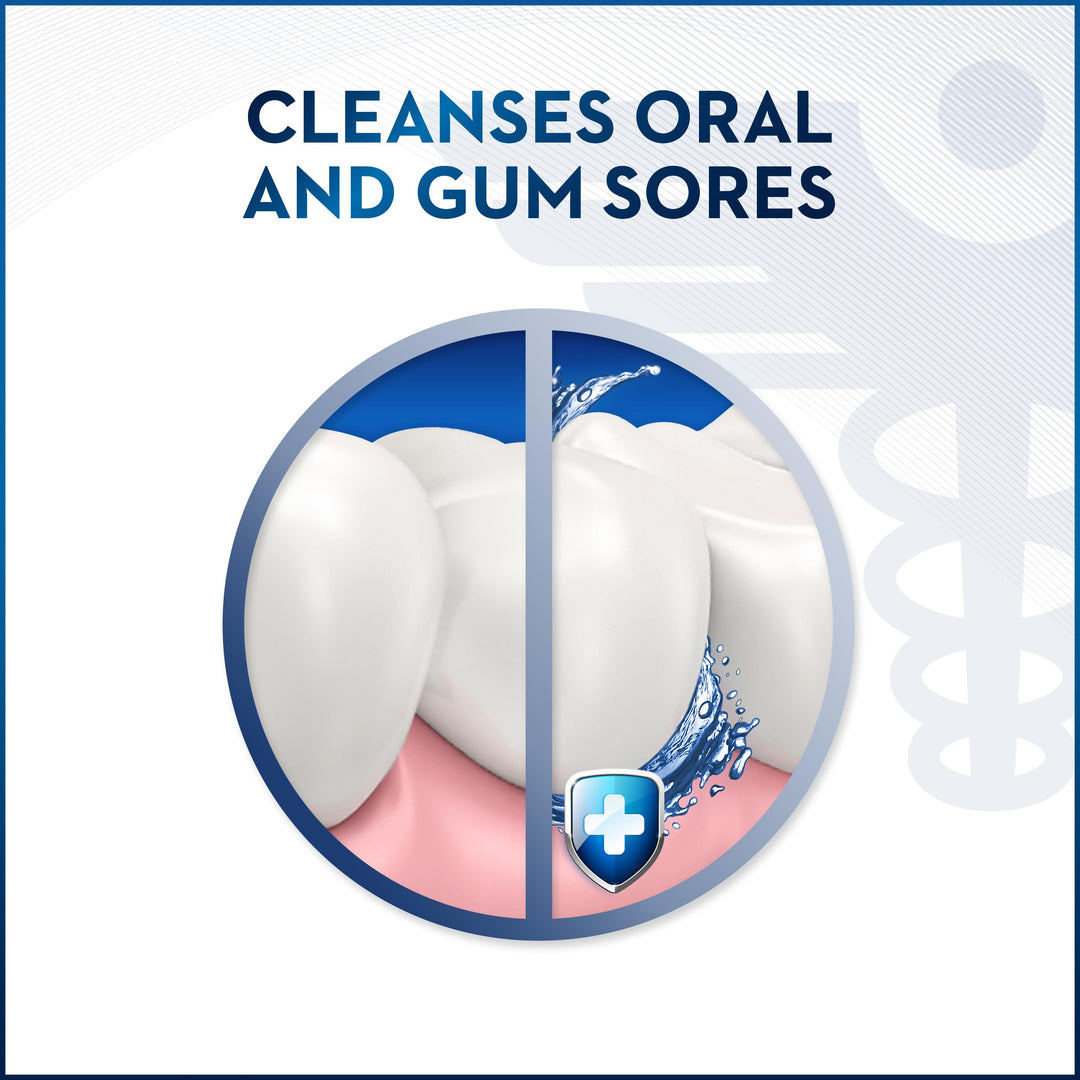 Oral-B Mouth Sore Mouthwash Special Care Oral Rinse, Hydrogen Peroxide Mouthwash, 16 fl oz, Mouthwash Alcohol Free