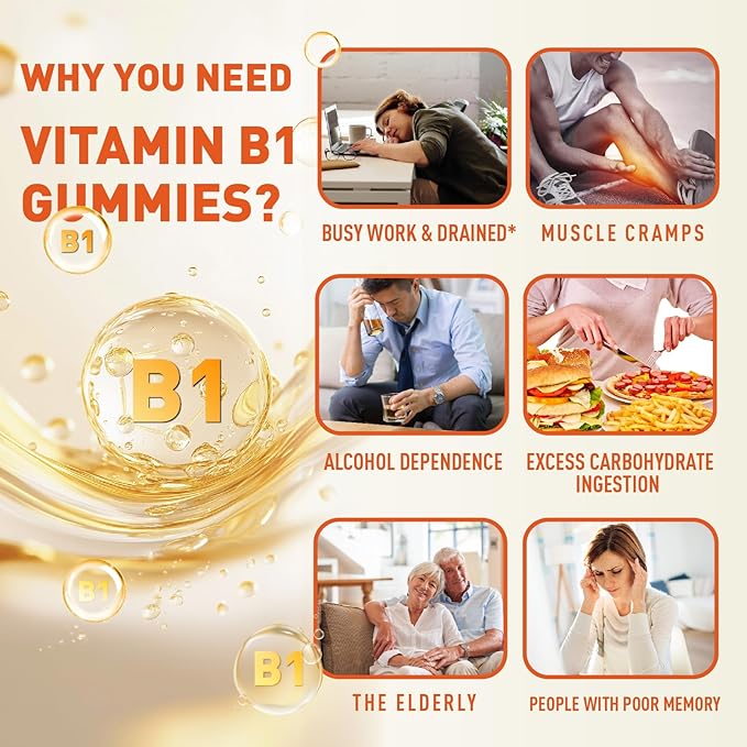 Oregano Oil Gummies & Vitamin B1 Gummies 100mg Bundle Pack | Strength Carvacrol & Thymoquinon | Vitamin B1 as Thiamine