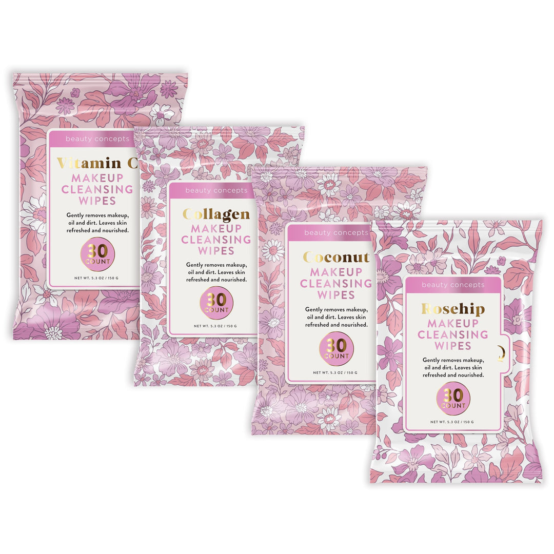 Beauty Concepts: Deluxe 4-Pack - 30 Count Makeup Cleansing Wipes