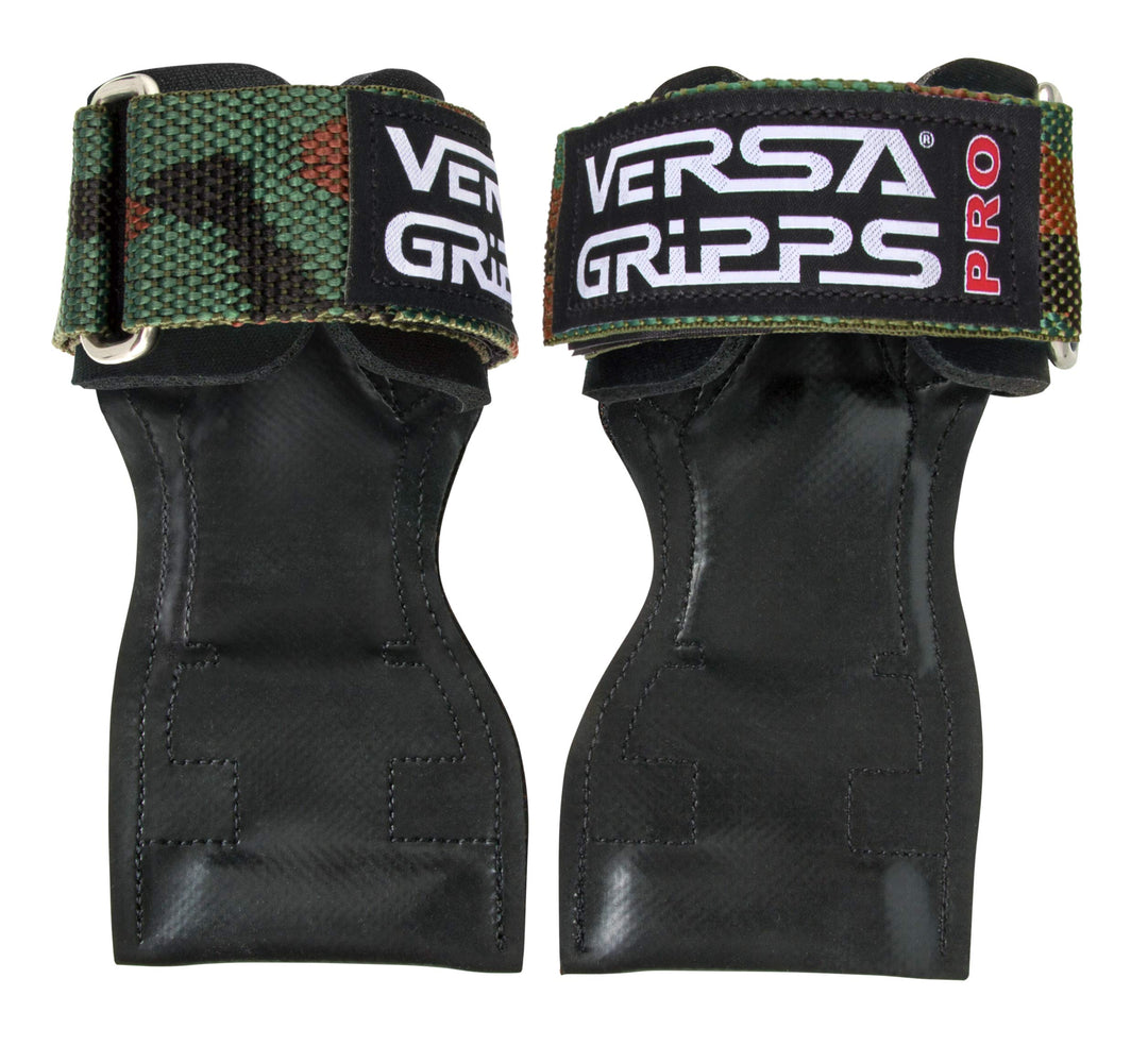 Versa Gripps® Pro, Made in the USA, Wrist Straps for Weightlifting Alternative, the Best Training Accessory, XS, Camo