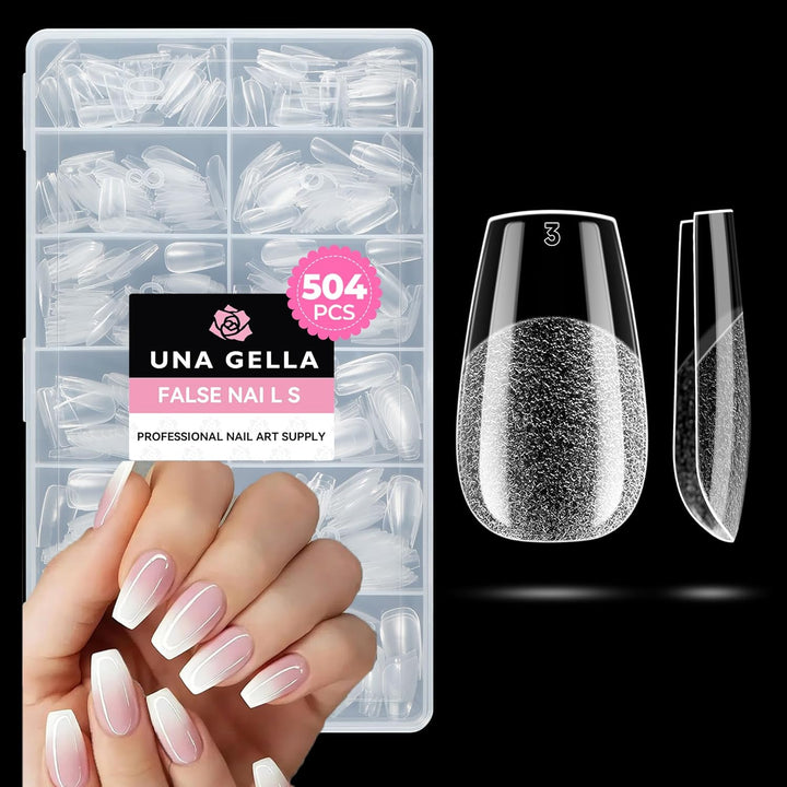 504Pcs Matte Soft Gel Toe Nail Tips | Full Cover for DIY Nail Extensions