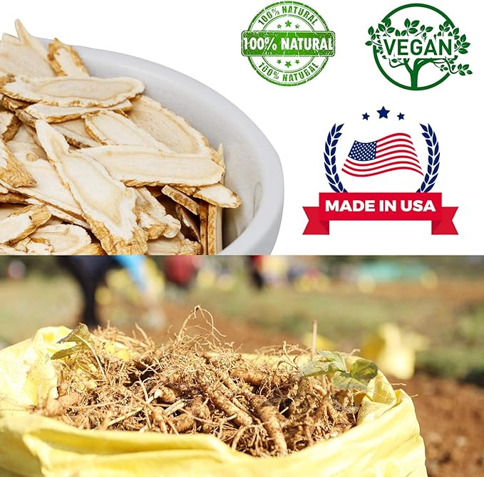 DOL American Ginseng Slices from Wisconsin (Sliced Ginseng Root Wisconsin Grown!Most People Use It to Make Ginseng Tea! Good for Health! 花旗参片/西洋参片 （Sliced Ginseng Root） 113g/Bag
