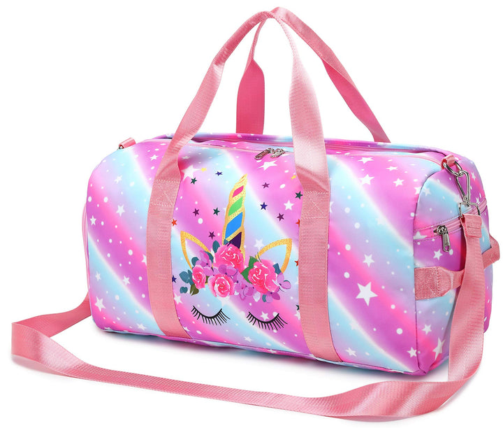 Duffle Bag for Grils Sport Gym Bag Weekender Carry On Workout Duffel Overnight Shoulder Bag with Shoe Compartment (purple)