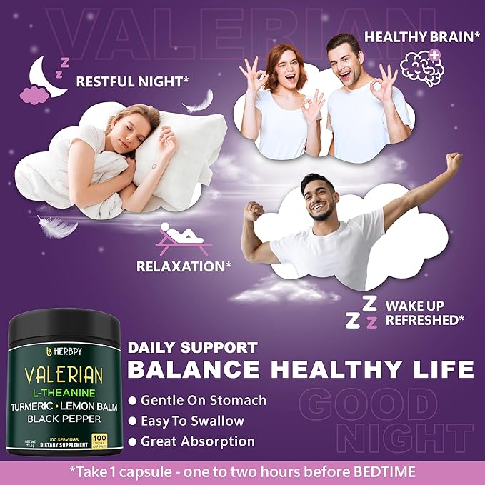Bundle 5in1 Valerian Root Supplement & 6in1 Beet Root Capsules - Support Restful Night, Heart Health, Digestive and Immune