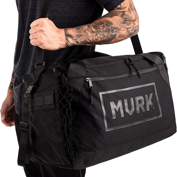 MVRK Waterproof Gym Bag: Durable Heavy Duty Duffle Bag with 8 Optimal Compartments- Water Proof Shoe Pouch and Ball Holder 18"