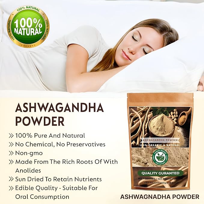 Ashwagandha Root Powder | Withania somnifera | Enhance Energy & Support Vitality (17.7 OZ | 500 gm)
