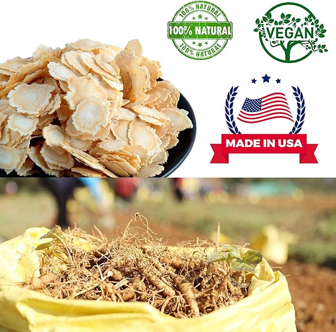 American Ginseng Slices from Wisconsin (Sliced Ginseng Root）Wisconsin Grown!Most People Use It to Make Ginseng Tea! Good for Health! (American Ginseng Slices (Small Round), 1 Box of 4 Ounces)