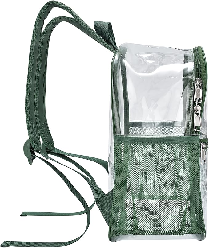 USPECLARE Clear Backpack for Stadium Approved 12×6×12, Water proof Clear Bag for Stadium Events and Concert Work Sport Event