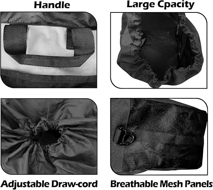 Riverruns Fishing Hunting Wader Bag with Vented Mesh, Waders Boots Bag, Fly Fishing Backpack for Fishing, Hiking, Camping