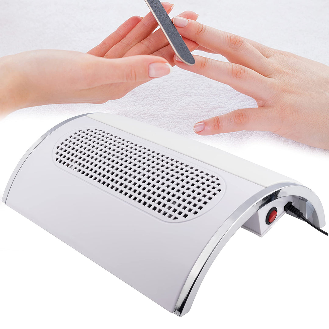Nail Dust Collector Powerful Nail Vacuum Dust Collector, 40W Nail Dust Vacuum Cleaner Dust Extractor For Poly Nail, Acrylic Fan