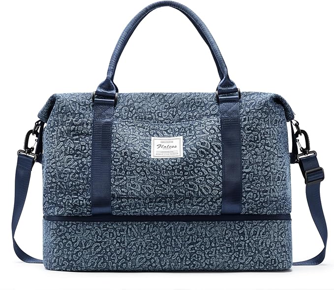 Travel Duffel Bag,Sports Tote Gym Bag,Shoulder Weekender Overnight Bag for Women