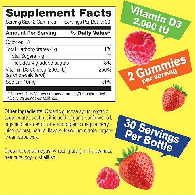 Organic Vitamin D3 + Zinc, Gummies Bundle - Great Tasting, Vitamin Supplement, Gluten Free, GMO Free, Chewable Gummy