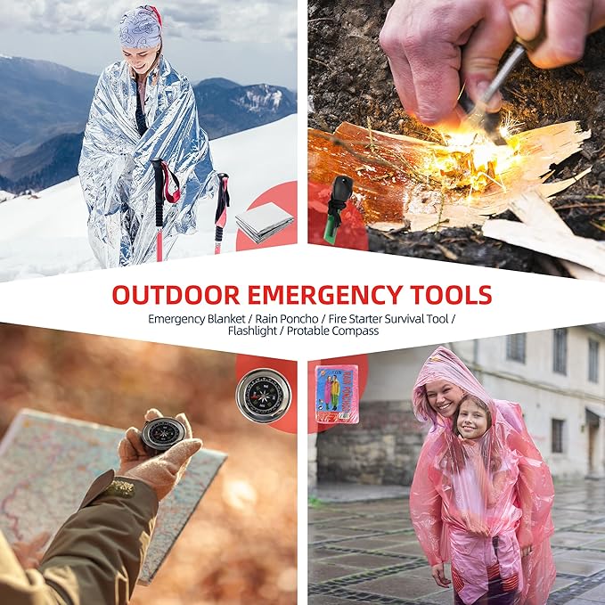 400pcs Large First Aid Kit, Premium Emergency Medical Kit with Basic First Aid Supplies, Ideal for Traveling, Outdoors, Climbing, Car, Camping, Emergency Preparedness