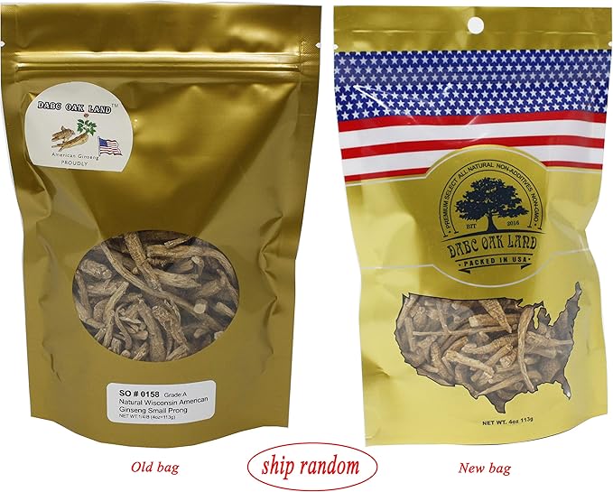 American Ginseng from Wisconsin(Ginseng Branch) Ginseng Tea 花旗参枝/西洋参枝 in Bag (Small 4oz/Bag*4)