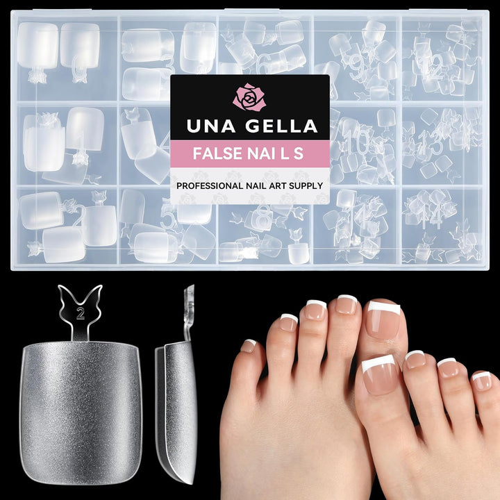 XXL Square Gel Nail Tips | 120 PCS Extra Long | No C Curve | DIY Home Use