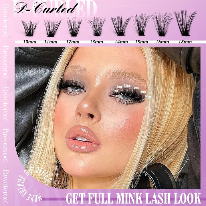 80D Mink Lash Clusters | 240pcs Individual Eyelash Extensions 10-20mm