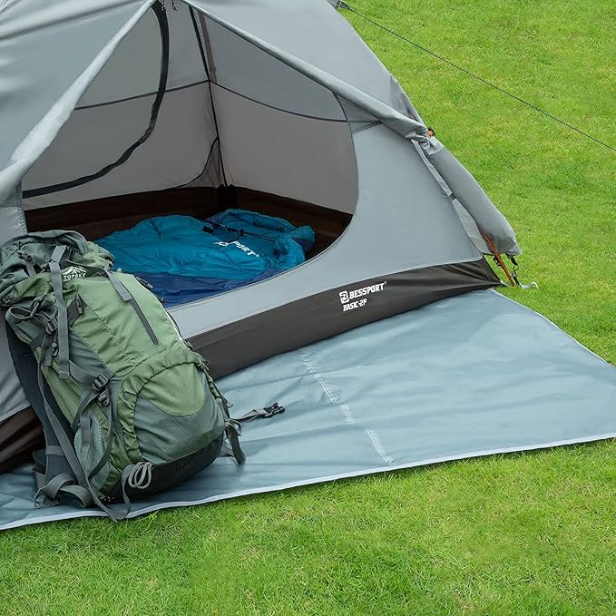 Bessport Tent Footprint for 1-2-3-4 Person Tent Waterproof Camping Tarp with Drawstring Carrying Bag for Picnic, Hiking and Other Outdoor Activities