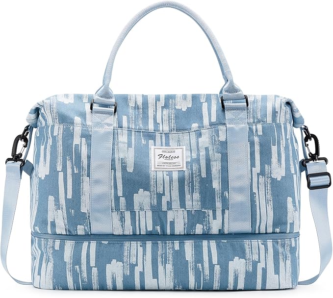 Travel Duffel Bag,Sports Tote Gym Bag,Shoulder Weekender Overnight Bag for Women