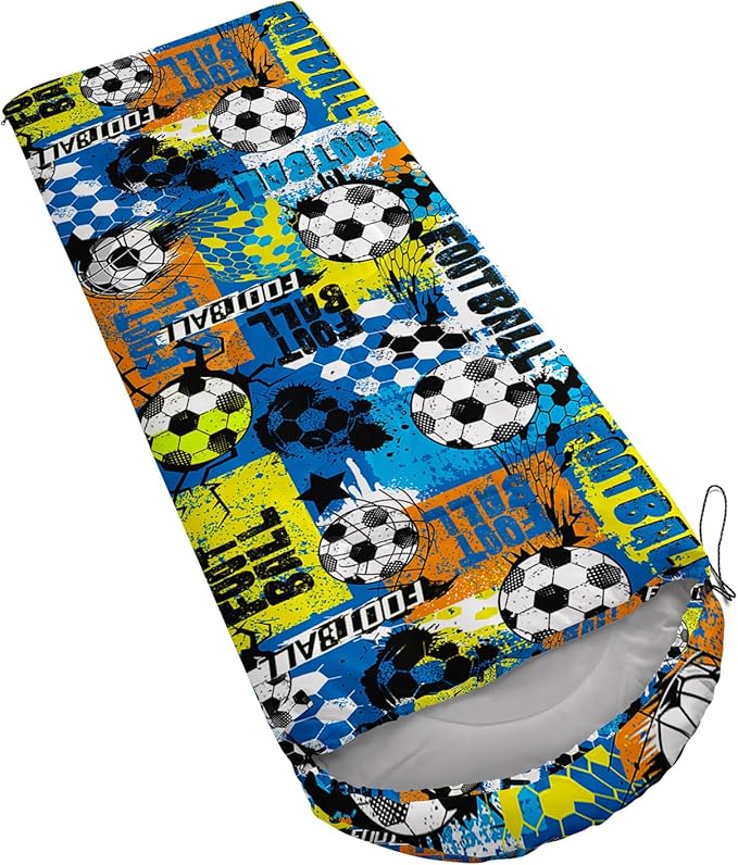 AILONEN Cartoon Fox Camping Sleeping Bag for Boys Girls Adults,Lightweight & Waterproof,3 Season Warm & Cold Weather,Portable,Kawaii Fox Printed Sleeping Bag,Traveling,Camping,Hiking