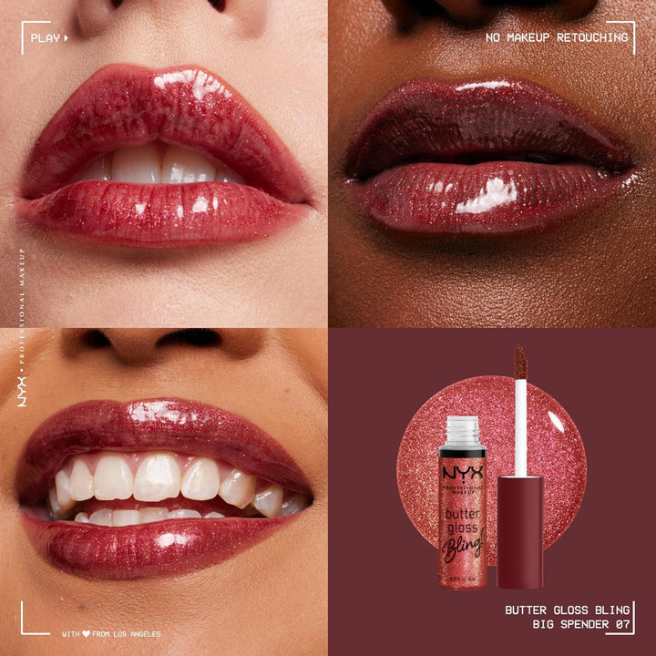 NYX Butter Gloss | Bling Lip Gloss for Shiny, Non-Sticky Vegan Lips