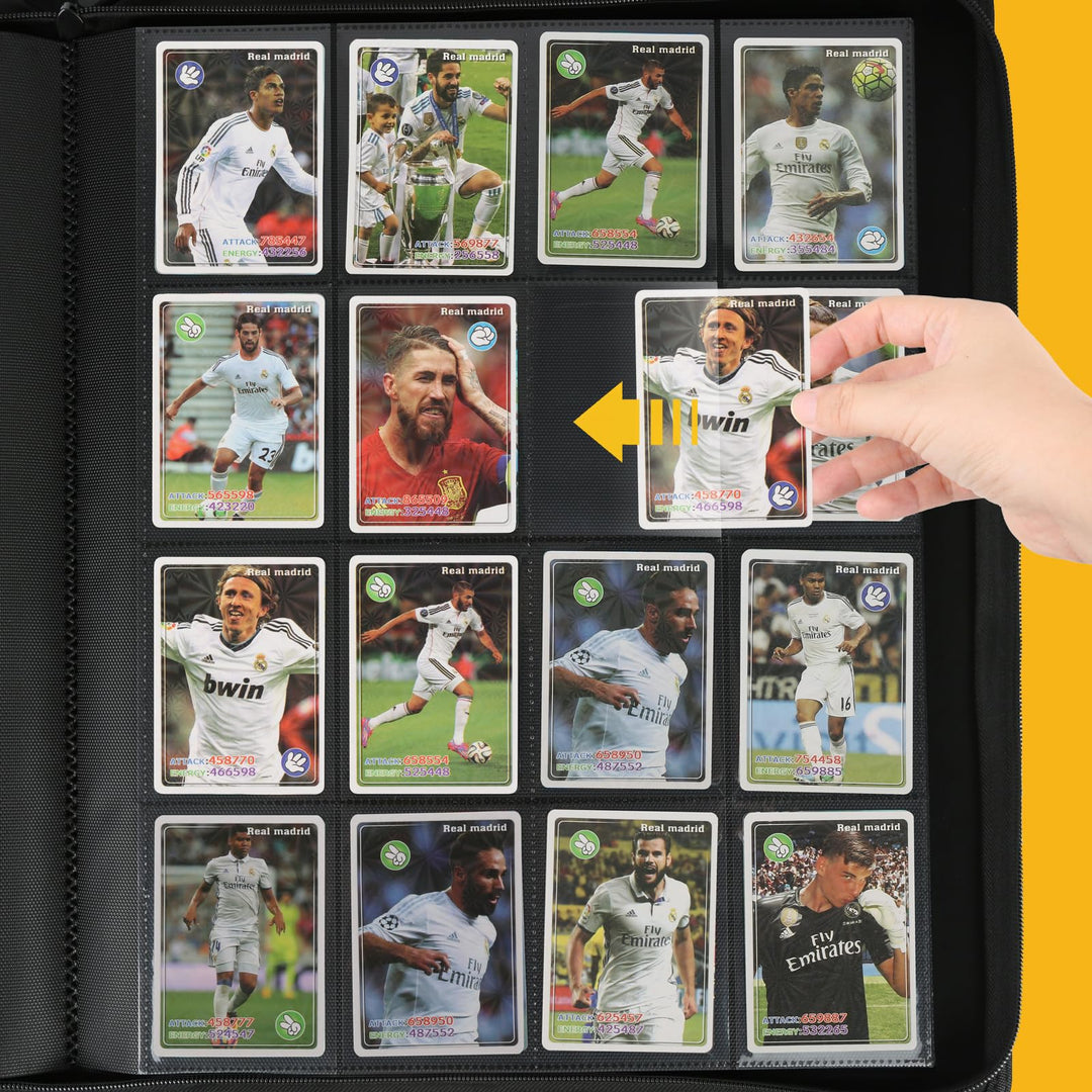 Trading Card Binder 16 Pocket, GERMUN PU Cover Card Binder for 1000+ Cards, Premium Trading Card Holder Folders, Double Sided Pocket Card Album for MTG, TCG (Pink)