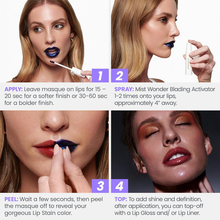 Wonderskin Wonder Blading Lip Stain Masque | Waterproof Pink Tint – Long-Lasting Matte Finish