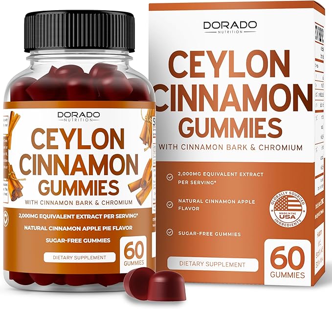 ADK Gummies Vitamin D3 K2 (60 Gummies) - Supplement with D & K - 10 Vegan Supplement - Ceylon Cinnamon (60 Capsules) Digestion Overall Wellness Support - Ceylon Supplements - Vegan & Made in USA