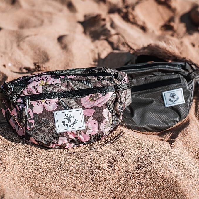 4Monster Hiking Waist Packs Portable,Water Resistant Fanny Bag with Adjustable Strap,Lightweight Crossbody Chest Bag Slim Bag