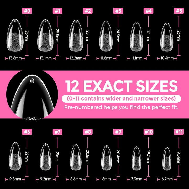 XXL Square Gel Nail Tips | 120 PCS Extra Long | No C Curve | DIY Home Use