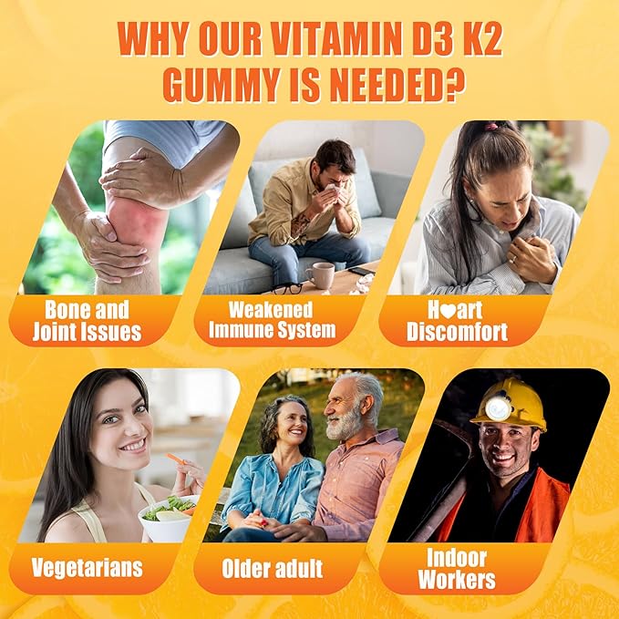 Organic Plant D3 5000 IU + K2(MK-7)100 mcg -5X Absorption Than Standard D3K2, 100% Whole Food Derived Omega-3,Methyl B12,Vitamin C, Zinc,and 5 Organic Vegetables,Supports Bone & Teeth Strength, Immune