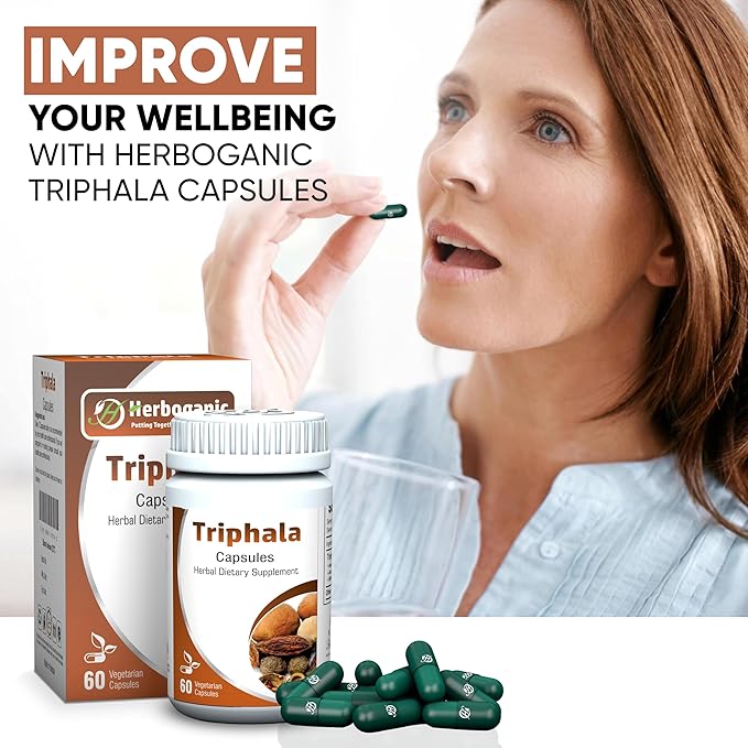 Triphala Capsules 500mg 60 Capsules -Herbal Supplement with Amla, Bibhitaki, Haritaki for Immune System & Digestive Health Support | Vegan Capsules for Men and Women…