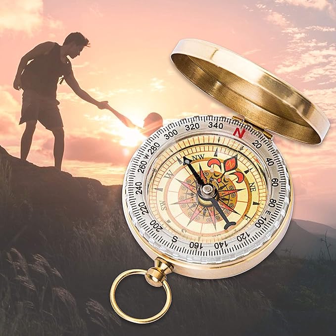 Camping Survival Compass for Hiking, Kids, Camping Hunting, Outdoor Military Navigation Tool
