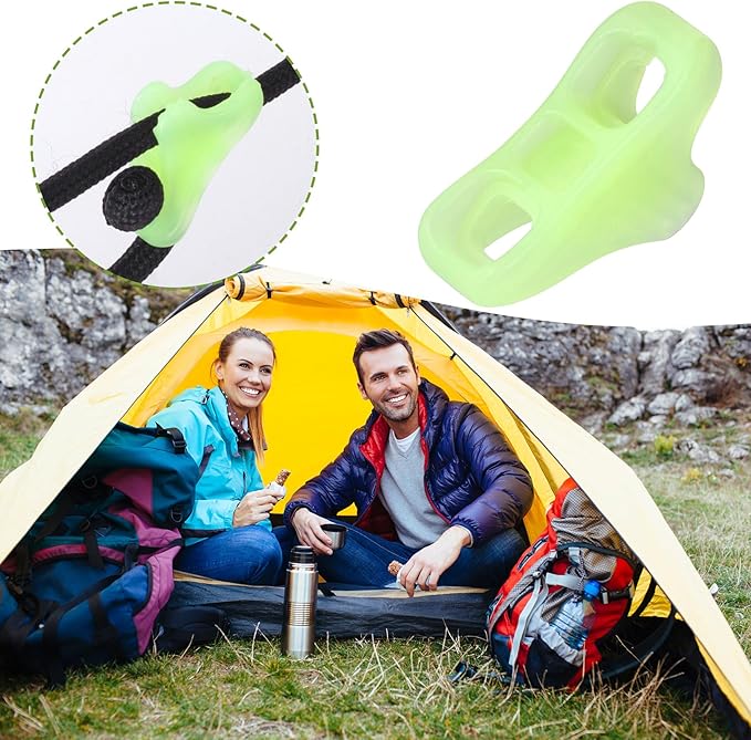 30 Pack Ultralight Fluorescent Guyline Tensioners Tent Rope Tighteners Guy Lines Cord Rope Adjuster for Outdoor Camping Hiking Tarp Canopy Shelter