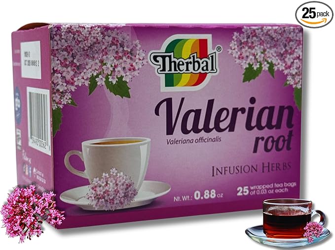 VALERIAN ROOT TEA 25 BAGS 1 G. EACH TE DE VALERIANA Exp 09/2023 or later