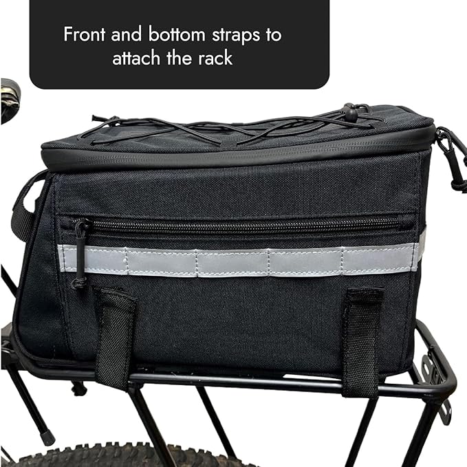 BIKASE Big Momma Bicycle Rack - Trunk Bag with MIK Attachment, Black