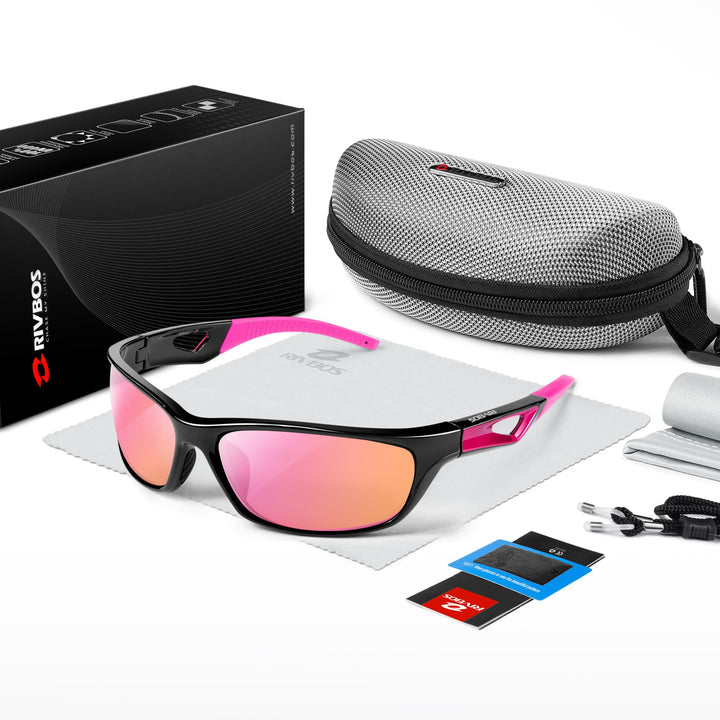 RIVBOS Polarized Sports Sunglasses Driving Sunglasses Shades for Men Women Tr90 Frame for Cycling Fishing Running RB831