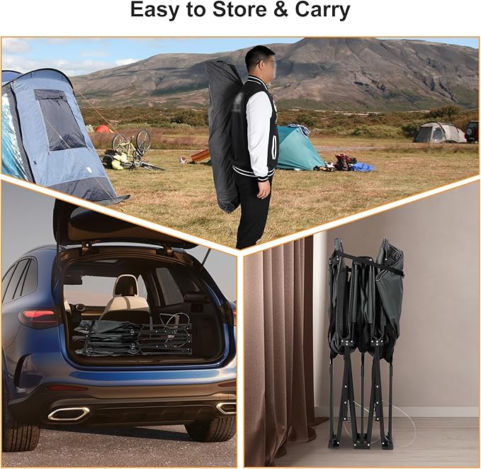 REDCAMP 39.4" W Extra Large Camping Cot for Adults 500lbs, Oversized Tall Sleeping Cots Heavy Duty, XXL Cots Portable for Outdoor Indoor Office, Dark Grey