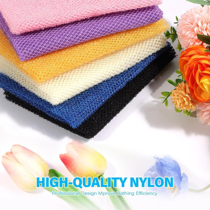 3-Piece African Exfoliating Shower Set | Bright Colors for Smooth Skin