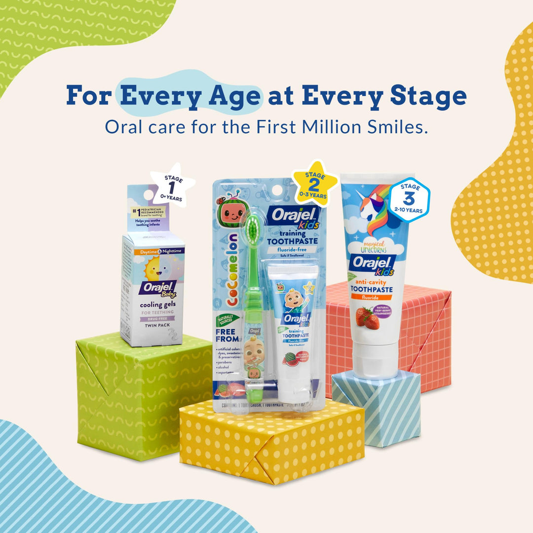 Orajel Kids Paw Patrol Anti-Cavity Fluoride Toothpaste, Natural Fruity Bubble Flavor, 4.2oz Tube (Pack of 2)