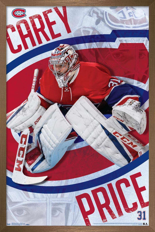 Trends International NHL Montreal Canadiens - Carey Price 17 Wall Poster, 14.725" x 22.375", Bronze Framed Version