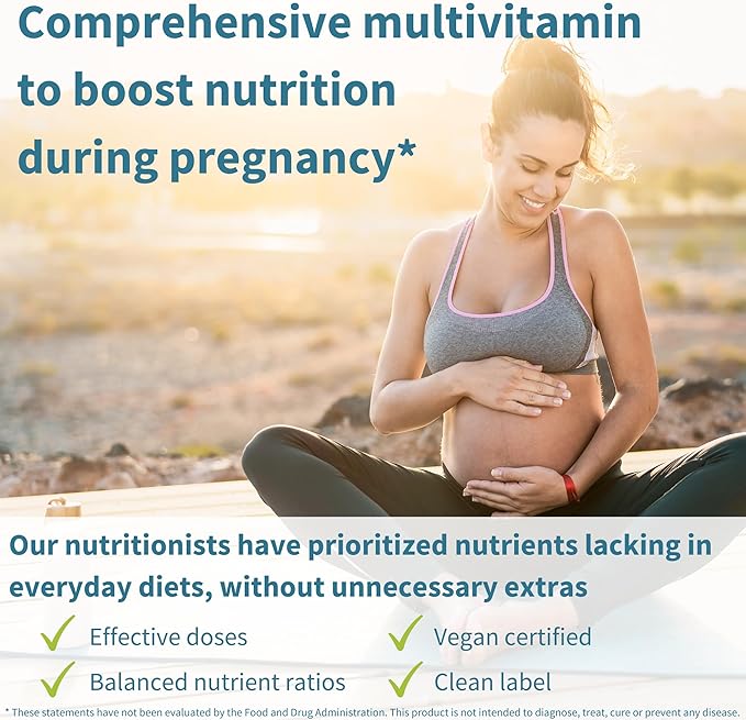 Igennus Methylated Prenatal Multivitamin for Women, Folate for MTHFR, High Absorption, Clean Label, Gentle Iron, Choline, Calcium & Magnesium, Vegan Pregnancy Vitamins, Halal, Non-GMO, 60 Tablets