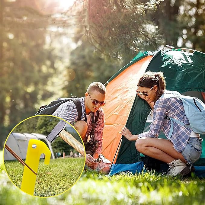 24pcs Plastic Tent Pegs Durable Spike Hook Awning Camping Caravan Pegs Accessory