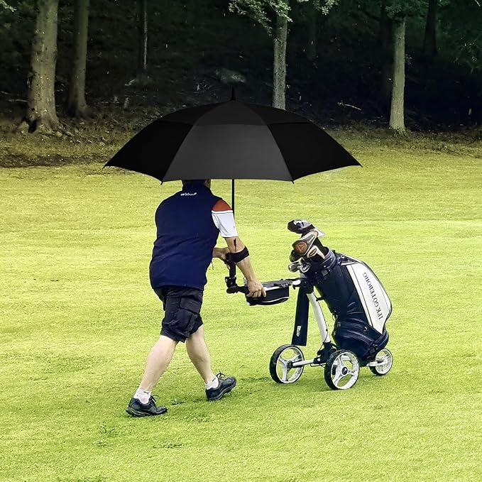 Auto Open Golf Umbrellas 62/68/72 Inch Extra Large Oversize for Business & Home, Ventilated Double Canopy Windproof Waterproof Stick Umbrella for Rain & strong wind
