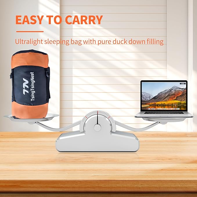 Backpacking Sleeping Bag 3 Season 20F Fill 21 Ounces of Duck Down 650Fill Power Duck Down Sleeping Bag Ultralight Camping Gear Equipment Traveling Campers and Outdoors