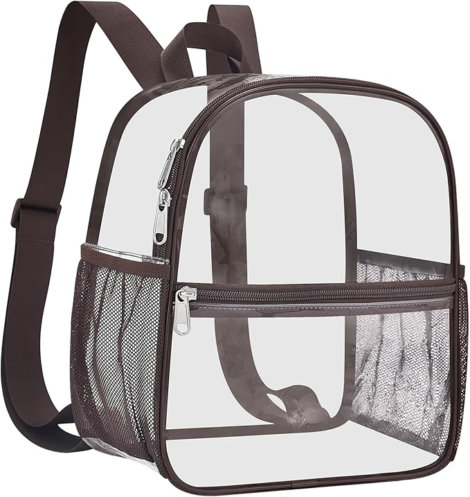 USPECLARE Clear Backpack Stadium Approved 12X11x6, Waterproof Clear Bag Stadium Backpack for Concert Work Sport Event