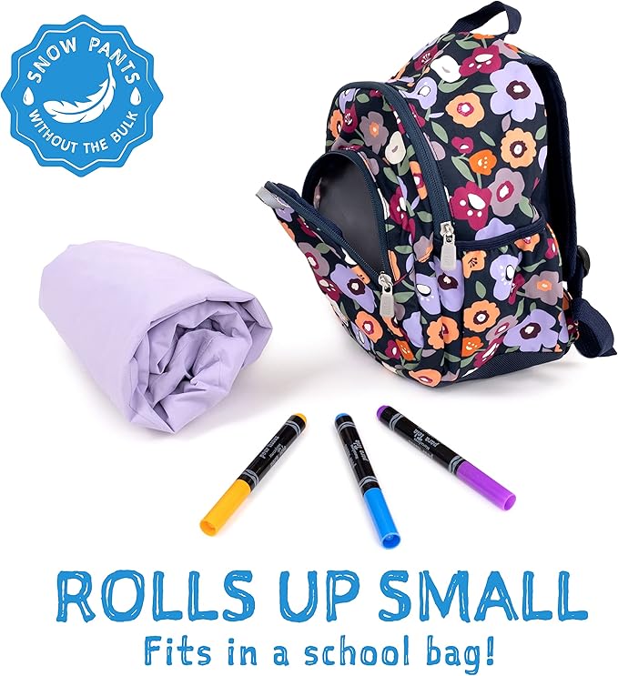 JAN & JUL Waterproof Fleece Lined Snow and Rain Pants for Toddlers and Kids